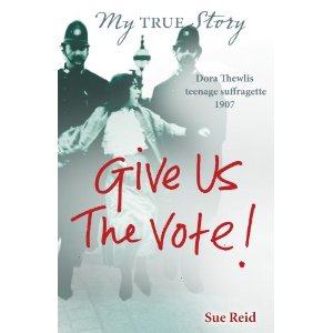 givevote Cover art for Give Us The Vote - a green-tinted photo of Dora Thewlis being arrested by two policemen, with the title overlaid in red scribble font